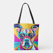 Levendige PET-bril ontwerp Tote Bag (Achterkant)