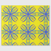 Levendige Petals, Paarse, roze, blauw en geel Cadeaupapier (Vlak)