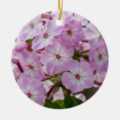 Levendige Phlox Bloei Botanische Bloem Keramisch Ornament (Voorkant)