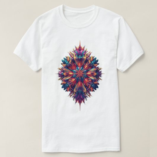 Levendige Phoenix Burst geometrisch T-shirt (Design voorkant)