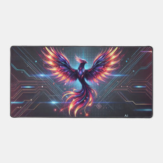 Levendige Phoenix Desk Mat | Kleurrijke gaming & k