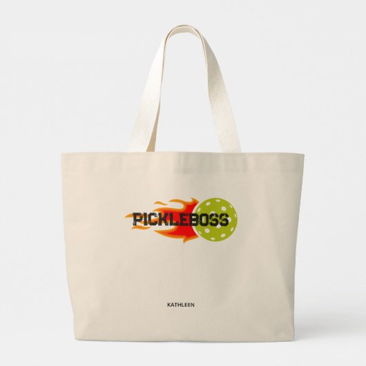 Levendige Pickle Boss Graphic Persoonlijk Grote Tote Bag (Achterkant)