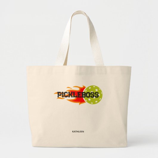 Levendige Pickle Boss Graphic Persoonlijk Grote Tote Bag (Voorkant)