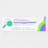 Levendige Pickleball Tournament Banner (Horizontaal)