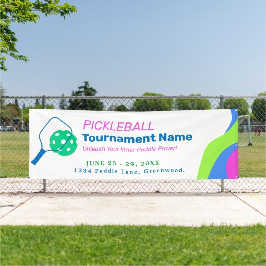 Levendige Pickleball Tournament Banner (Insitu)
