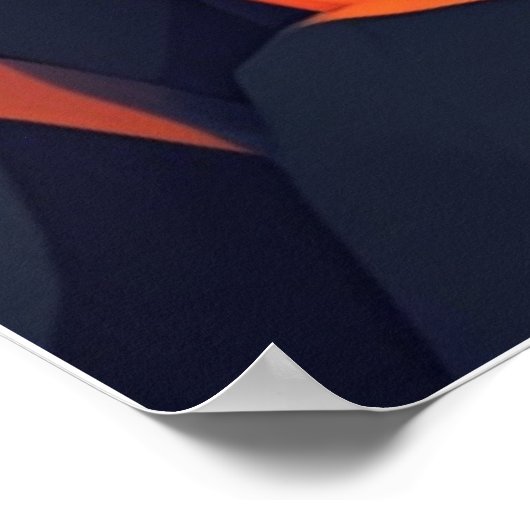 Levendige piek: een sneeuwberg bij zonsondergang. poster (Hoek)