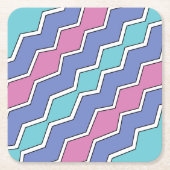 Levendige pieken ZigZag Kartonnen Onderzetters (Voorkant)