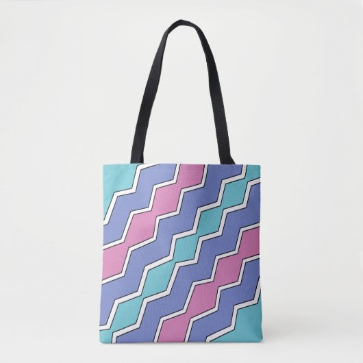 Levendige pieken ZigZag Tote Bag (Voorkant)