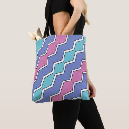 Levendige pieken ZigZag Tote Bag
