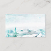 Levendige pinguïn Snow Landscape Diaper Raffle Contactkaartje (Achterkant)