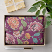 Levendige pioenen & madeliefjes Bold Bloemen Roze  Tissuepapier (Geschenk)