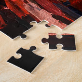 Levendige Pioenrozen Boeket in Vaas Impasto Legpuzzel (Zijkant)