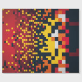 Levendige Pixel Explosion Art Cadeaupapier (Vlak)