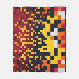 Levendige Pixel Explosion Art Fleece Deken