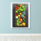 Levendige plantaardige kunst uitgerekt canvas Prin (Insitu (Houten vloer))