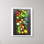 Levendige plantaardige kunst uitgerekt canvas Prin (Voorkant)