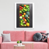 Levendige plantaardige kunst uitgerekt canvas Prin (Insitu (Woonkamer))