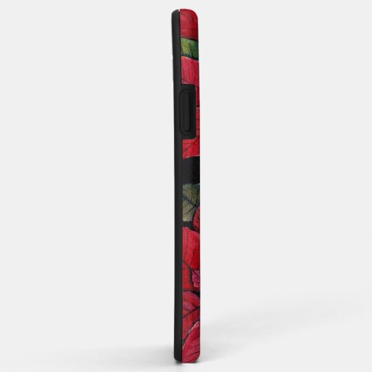 Levendige poinsettia in de Waterverf Case-Mate iPhone Case (Achterkant/rechts)