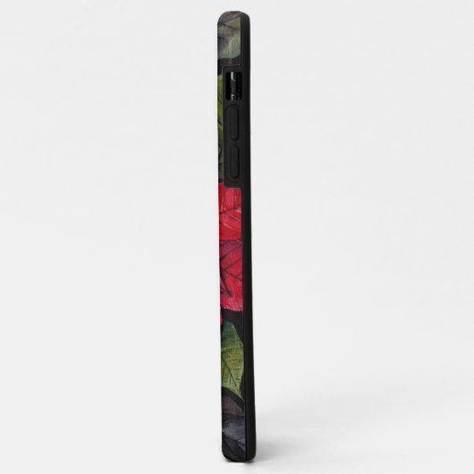 Levendige poinsettia in de Waterverf Case-Mate iPhone Case (Achterkant/links)