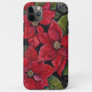 Levendige poinsettia in de Waterverf Case-Mate iPhone Case