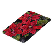 Levendige poinsettia in de Waterverf Magneet (Linkerzijde)