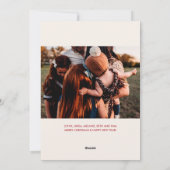 Levendige Poinsettia Kerstmis Fotokaart Feestdagenkaart (Achterkant)