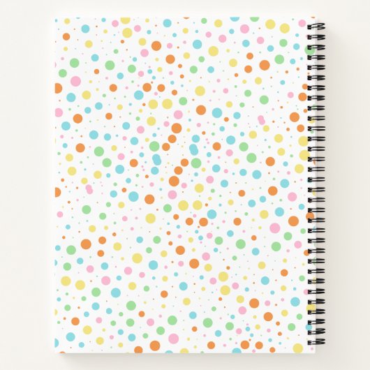Levendige Polka Dot Spiral Notitieboek (Achterkant)