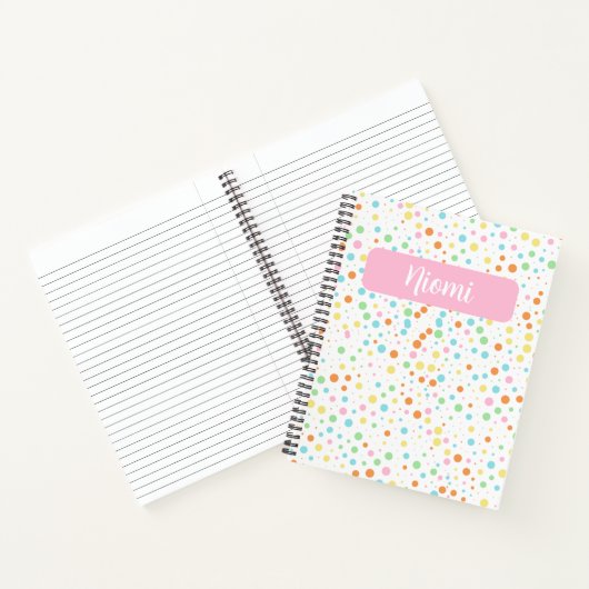 Levendige Polka Dot Spiral Notitieboek (Binnen)