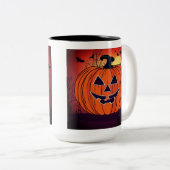 Levendige pompoen Halloween Mok (Voorkant rechts)