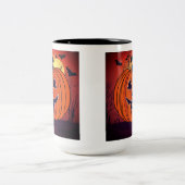 Levendige pompoen Halloween Mok (Center)