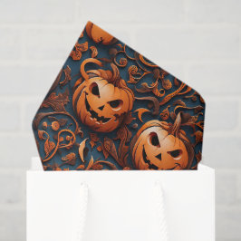 Levendige pompoen met Halloween-thema Tissuepapier