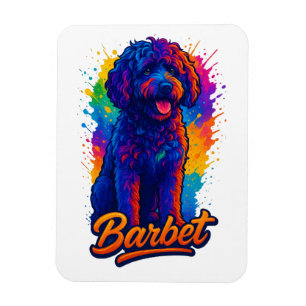 Levendige Pop Art Barbet Hond Magneet