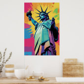 Levendige Pop Art Beeld van de Vrijheidsposter Muu Poster (Keuken)