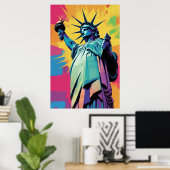 Levendige Pop Art Beeld van de Vrijheidsposter Muu Poster (Thuiskantoor)