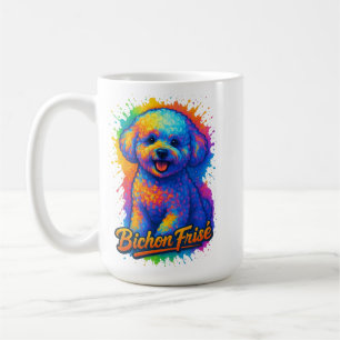Levendige Pop Art Bichon Frisé Koffiemok