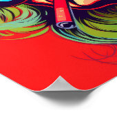 Levendige Pop Art Blondine Vrouw Roken Cartoon Pos Poster (Hoek)