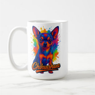 Levendige Pop-Art Chihuahua Illustratie Koffiemok