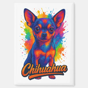 Levendige Pop-Art Chihuahua Illustratie Magneet
