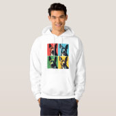 Levendige Pop Art Dog Portraits Hoodie (Voorkant volledig)
