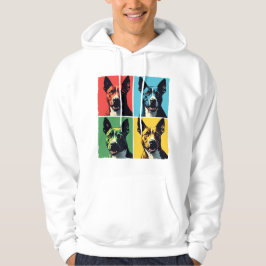 Levendige Pop Art Dog Portraits Hoodie