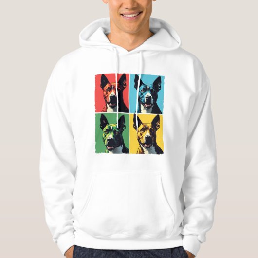 Levendige Pop Art Dog Portraits Hoodie (Voorkant)