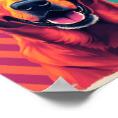 Levendige Pop Art Dog Portraits: Warhol Style Grid Poster (Hoek)