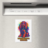Levendige Pop Art Engelse Cocker Spaniel Magneet (Insitu (Vaatwasser))