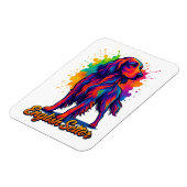 Levendige Pop Art Engelse Setter Hond Magneet (Linkerzijde)
