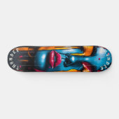 Levendige Pop Art Face Skateboard - Bold Expressio (Horizontaal)