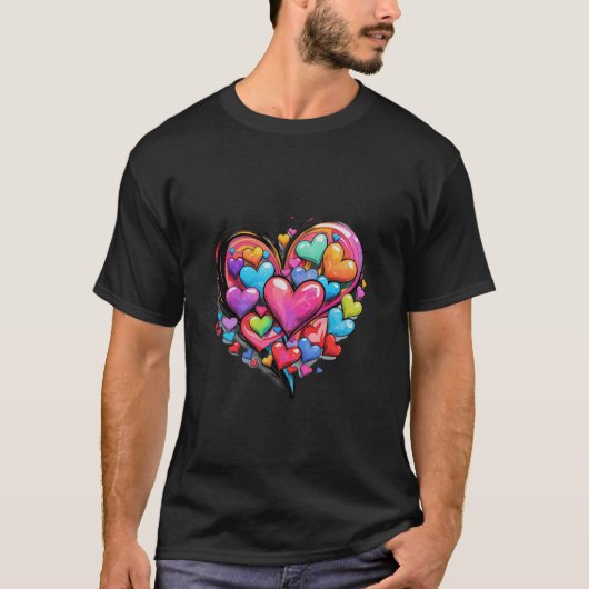 💖🎨 Levendige Pop Art Love 💥💌 T-shirt (Voorkant)
