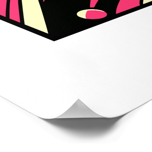 Levendige Pop Art Poppy Poster (Hoek)