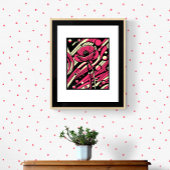 Levendige Pop Art Poppy Poster