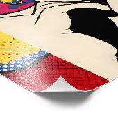 Levendige Pop Art Portrait Retro Wall Art Foto Afdruk (Hoek)