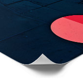 Levendige Pop Art Portrait: serene vrouw Poster (Hoek)